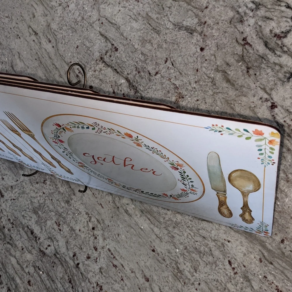 Benson Mills Cork Backed Placemats 4 Inc. Gather Plate & Utensils